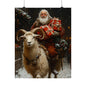 Julbocken Yule Goat and Father Christmas Art Print