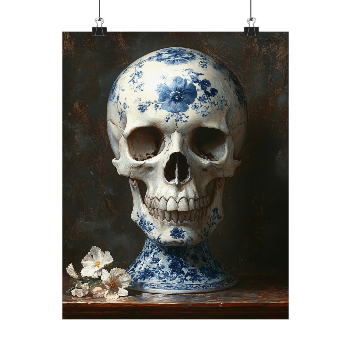 Porcelain Skull Gothic Art Print