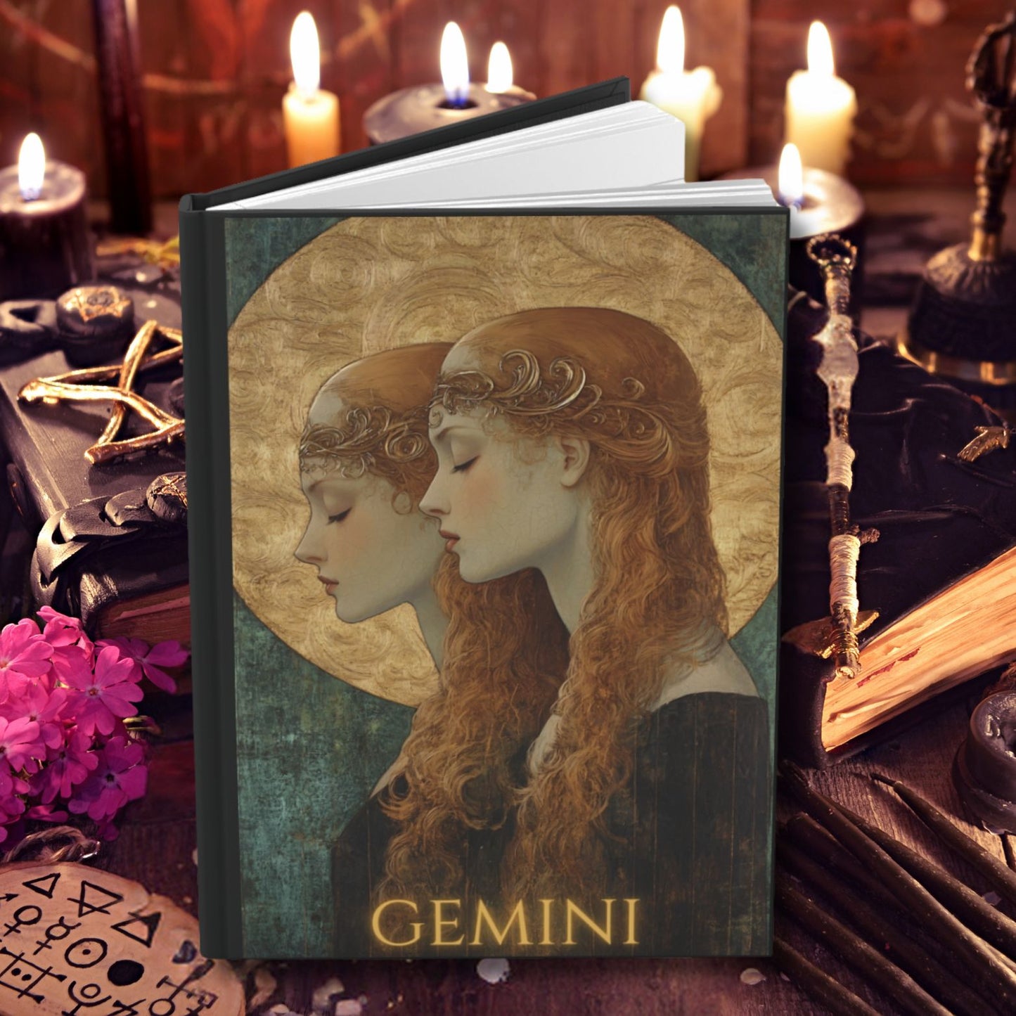 Gemini Zodiac Hardcover Journal