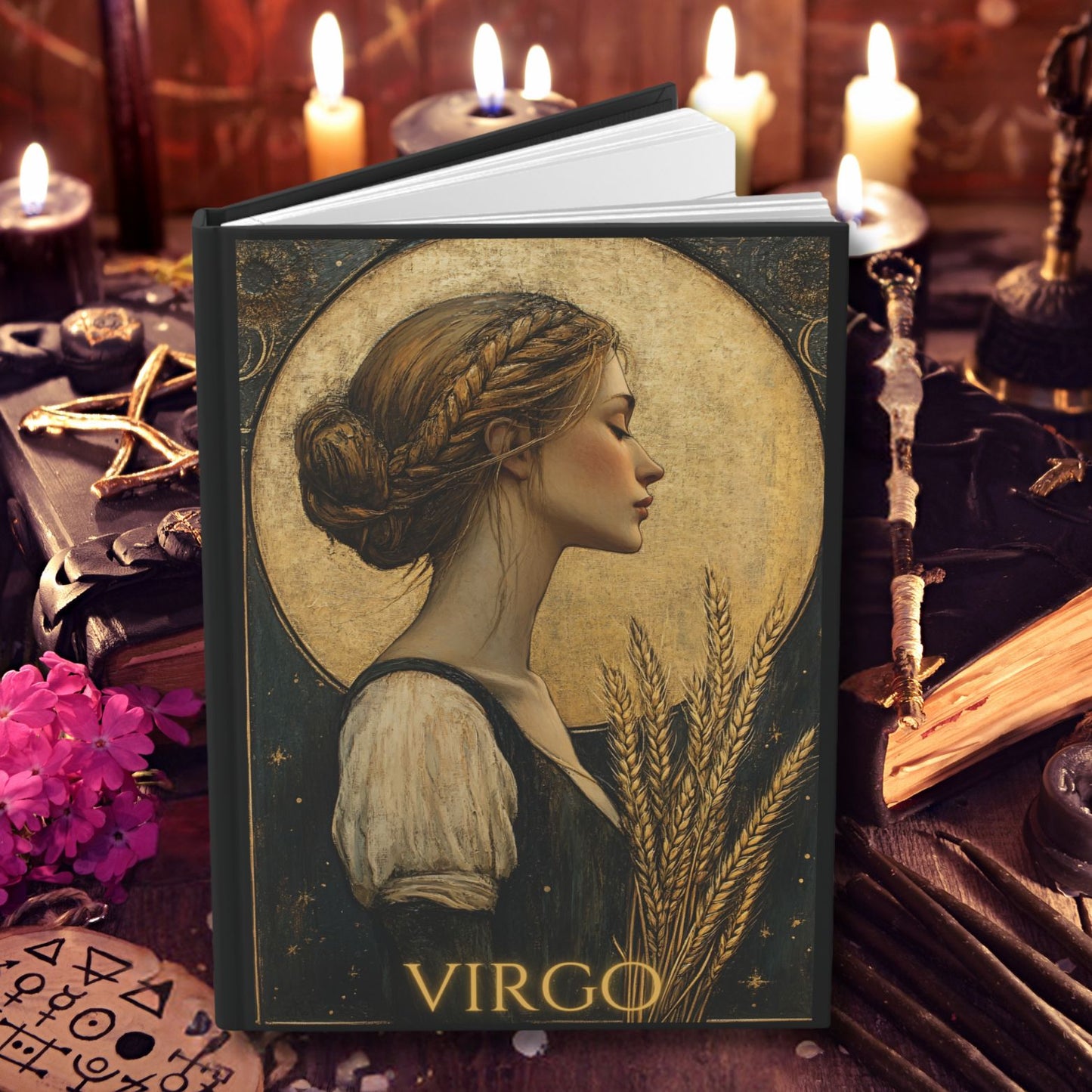 Virgo Zodiac Hardcover Journal
