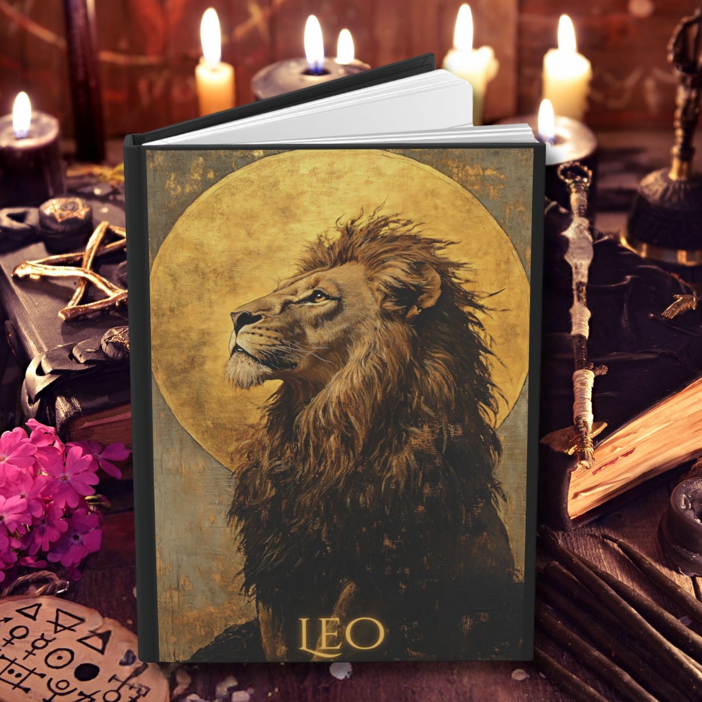 Leo Zodiac Hardcover Journal