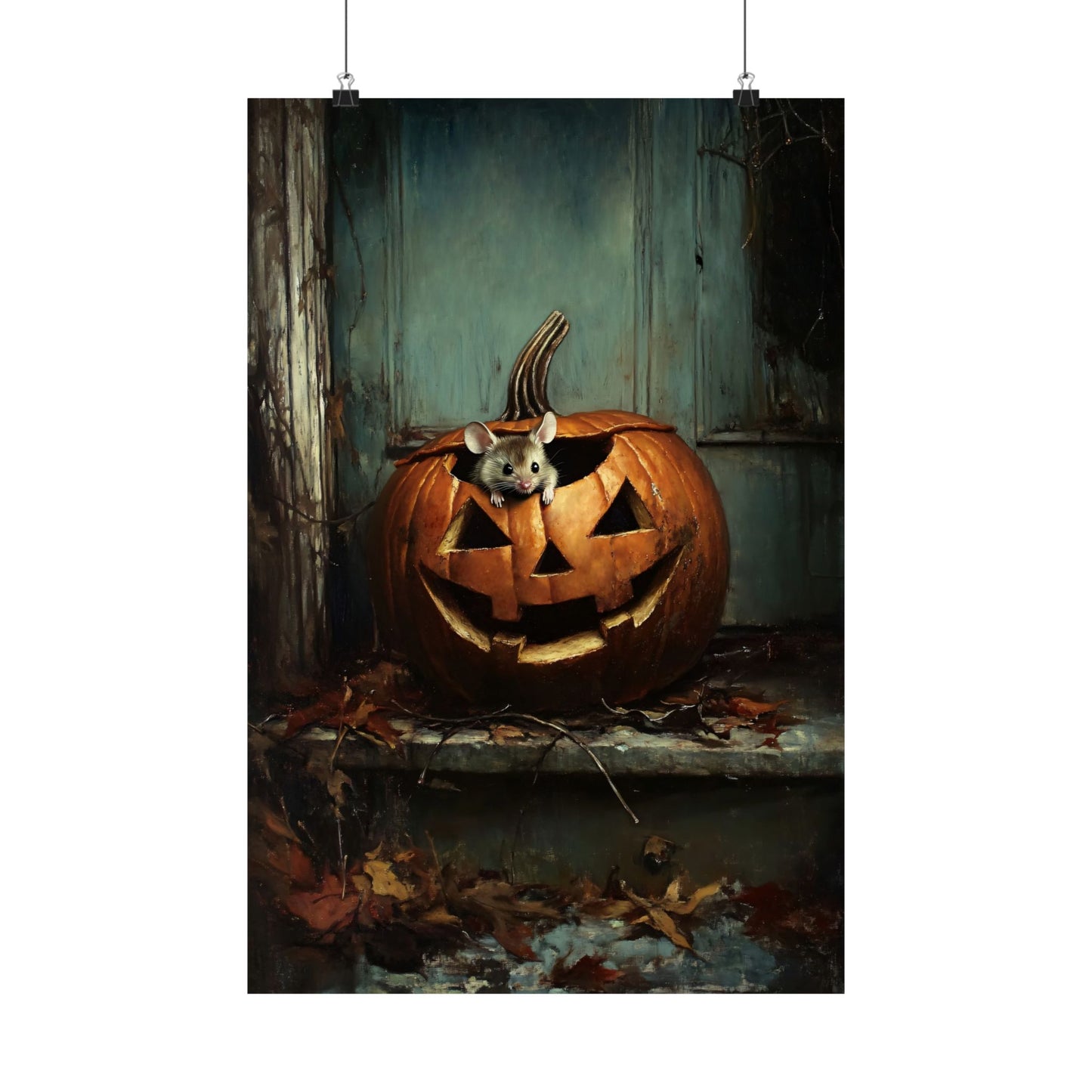 Jack O Lantern Mouse Art Print