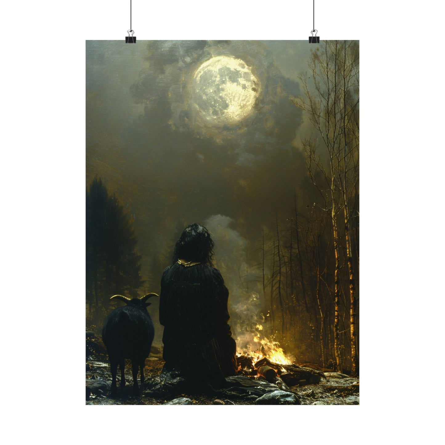 Black Magic Bonfire Art Print