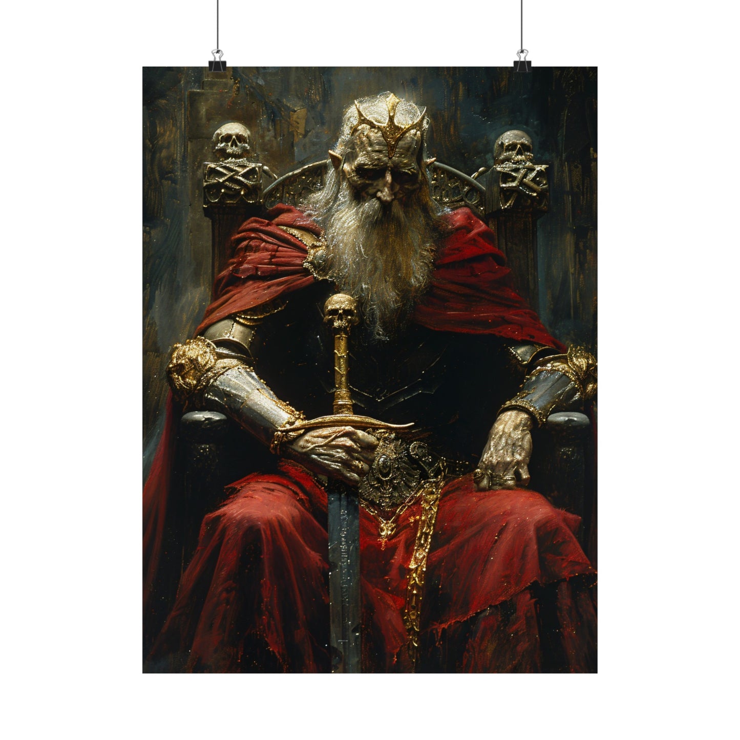 Lich King Enthroned Art Print