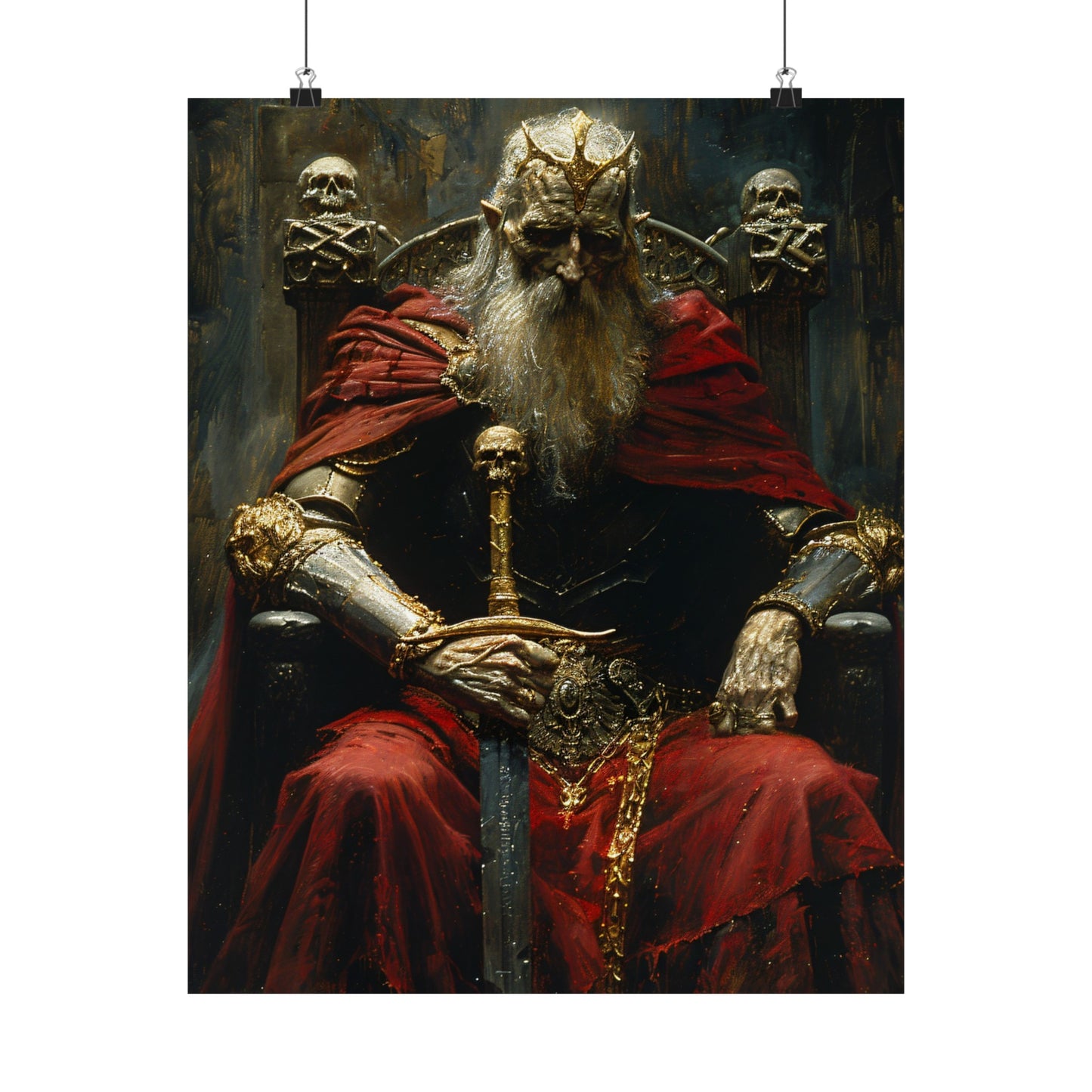 Lich King Enthroned Art Print