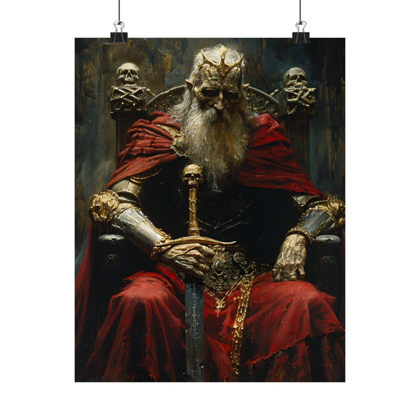 Lich King Enthroned Art Print