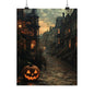 Jack O'Lantern Victorian Village Art Print