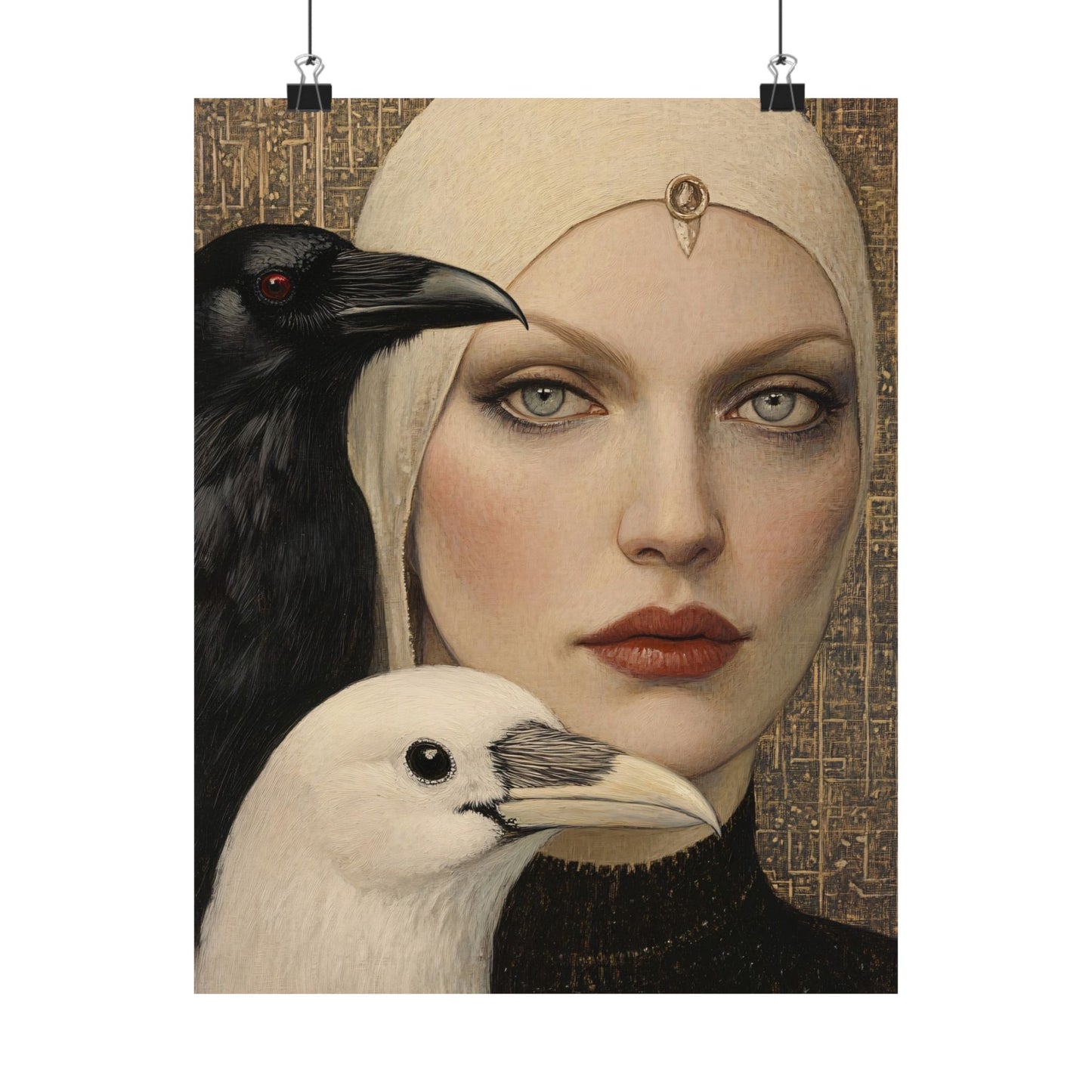 Lady of Ravens Art Print
