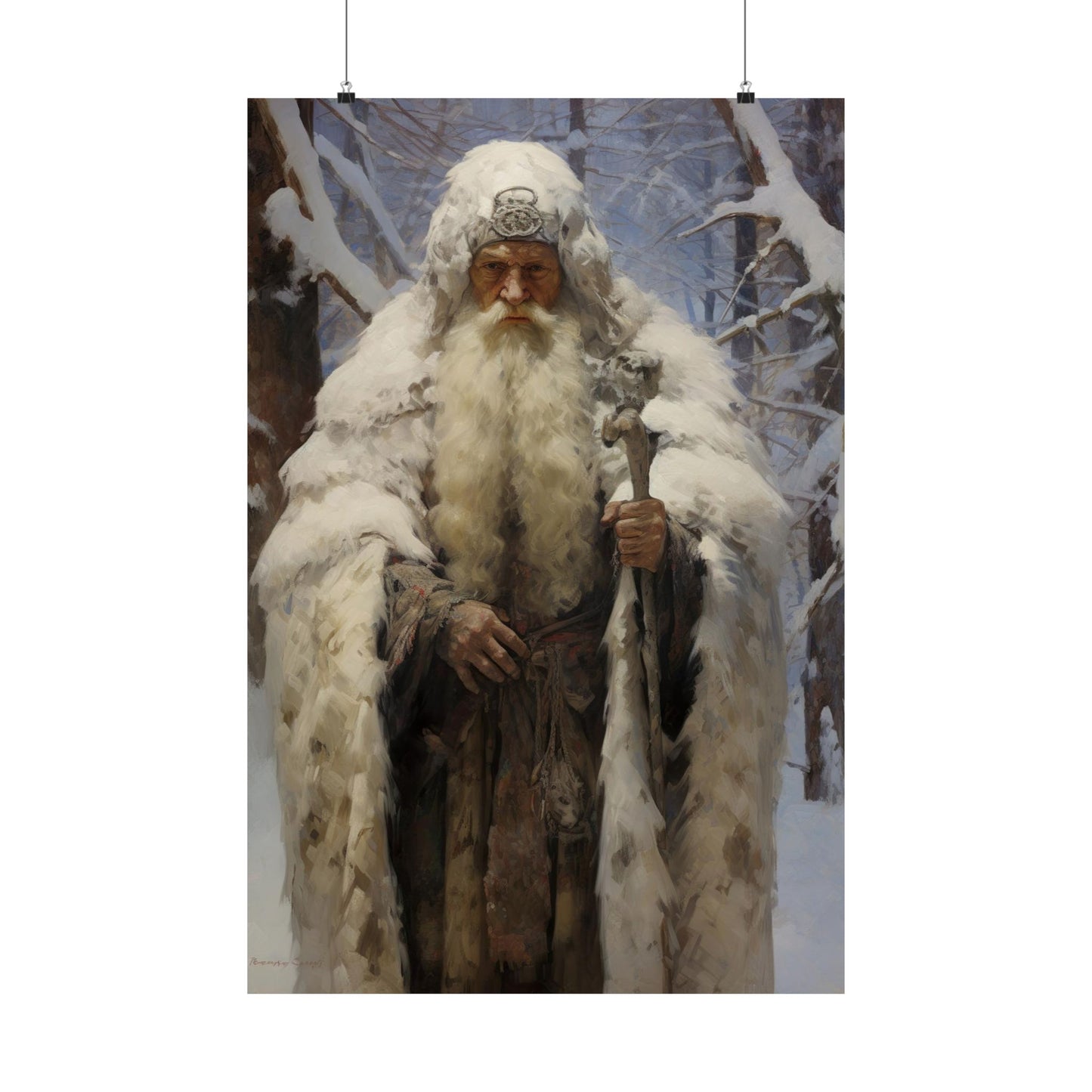 Morozko Father Frost Winter God Art Print