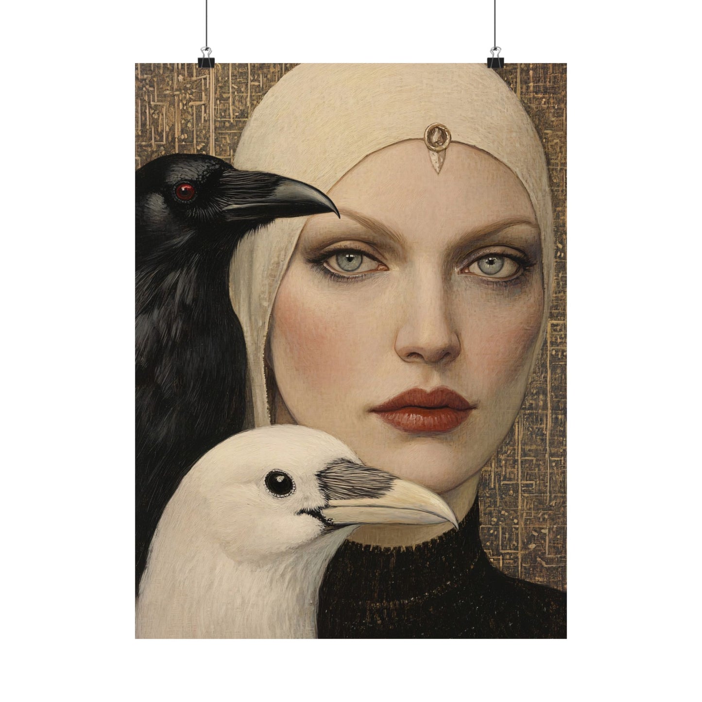 Lady of Ravens Art Print