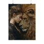 Aslan & Lucy Narnia Art Print