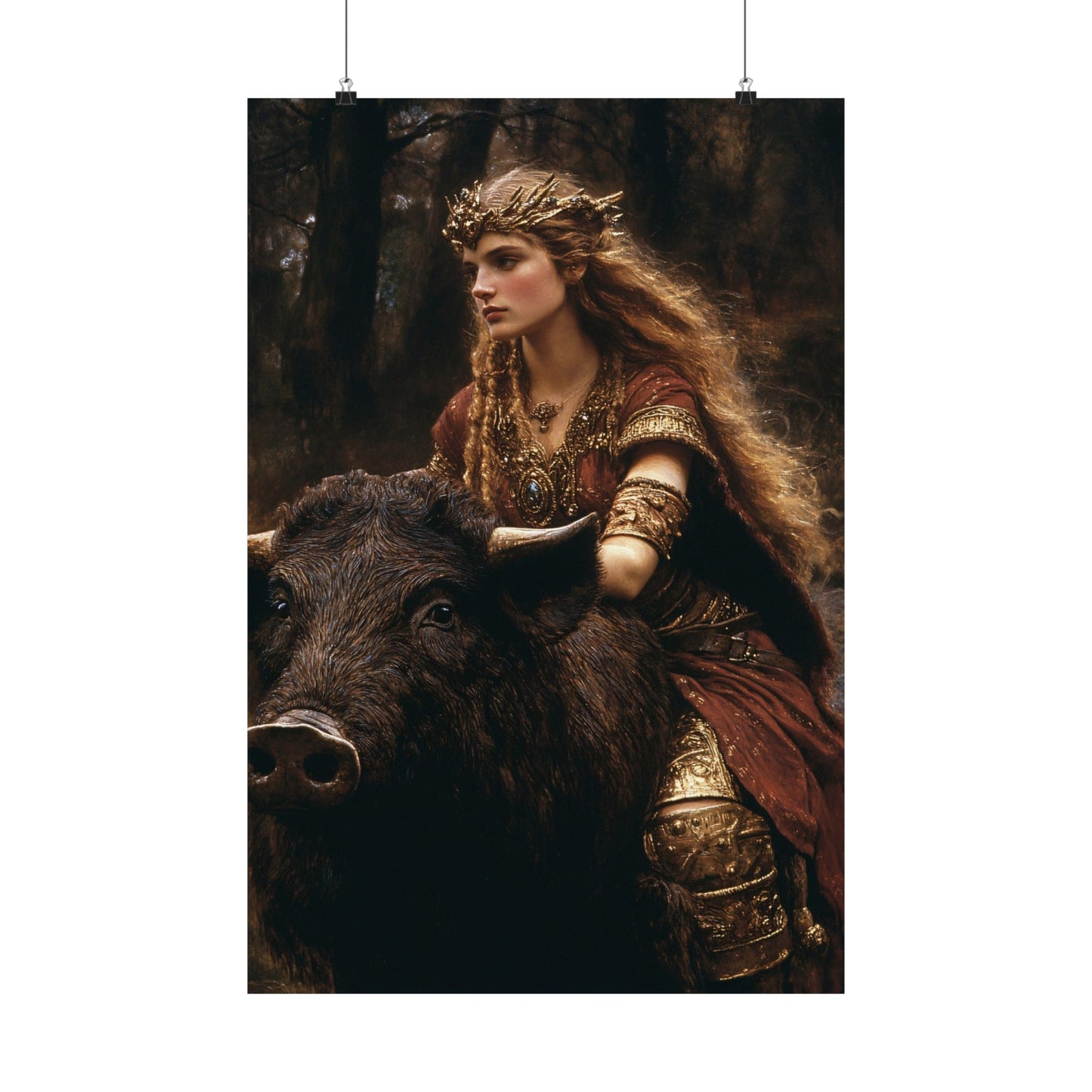 Freyja and Hildisvini Art Print