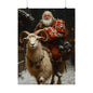 Julbocken Yule Goat and Father Christmas Art Print