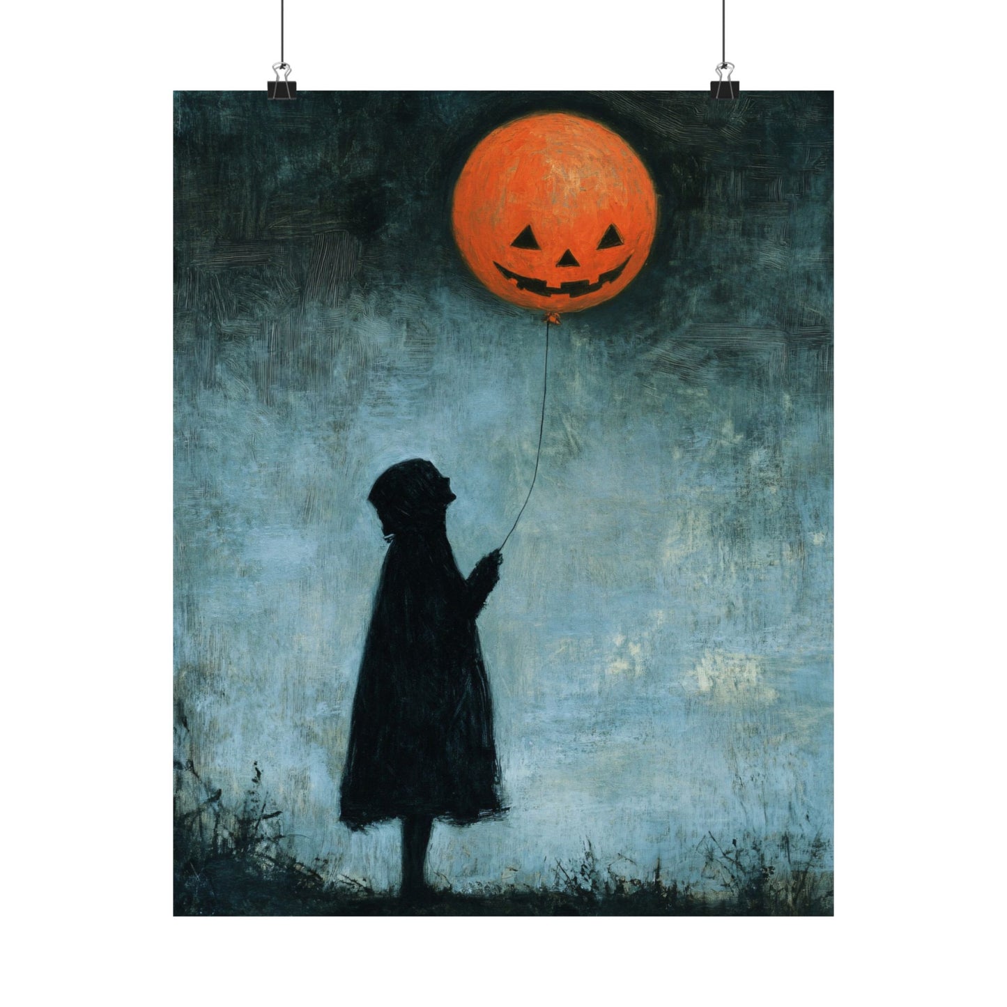 Jack O'Lantern Balloon Halloween Art Print