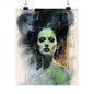 Bride of Frankenstein Watercolor Art Print