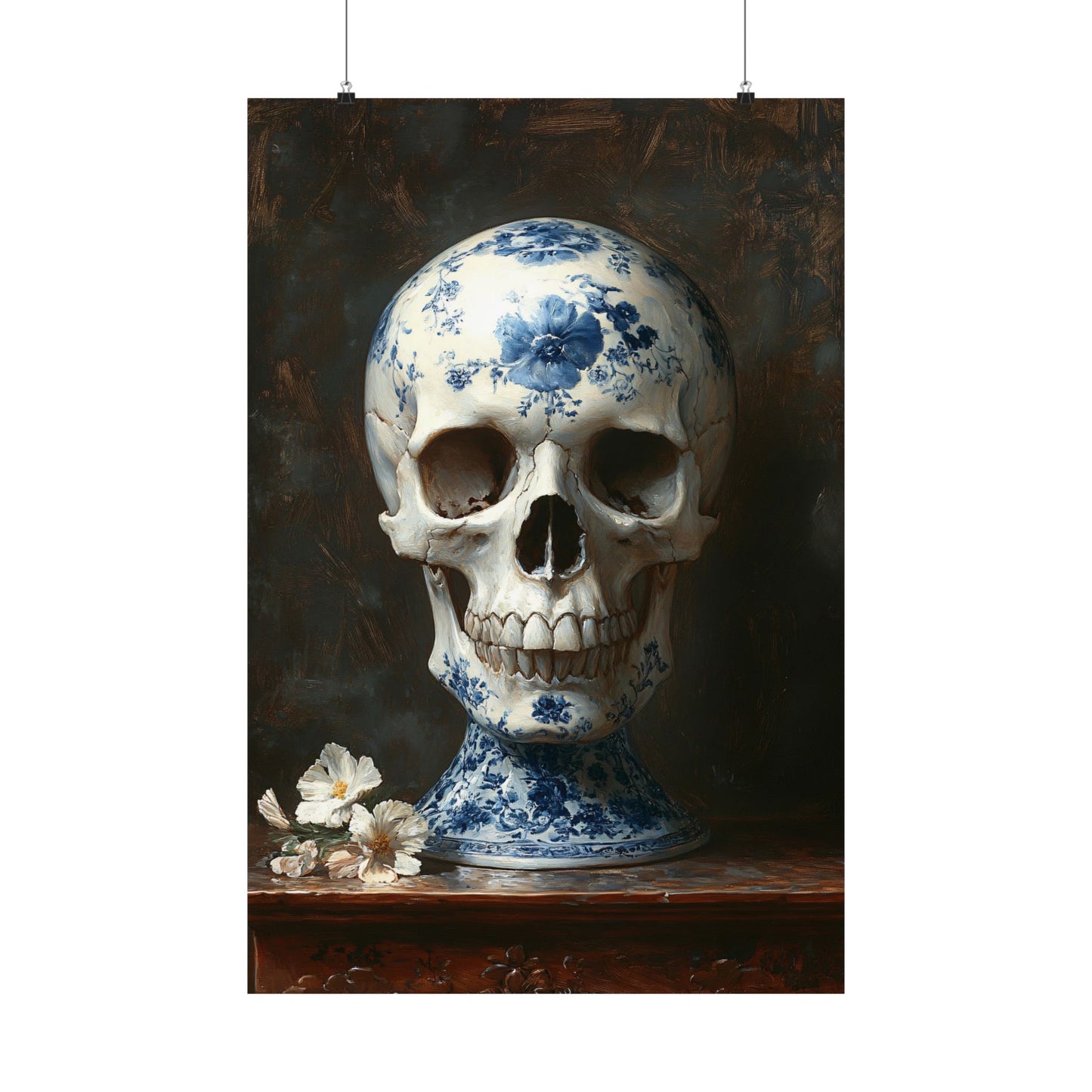 Porcelain Skull Gothic Art Print