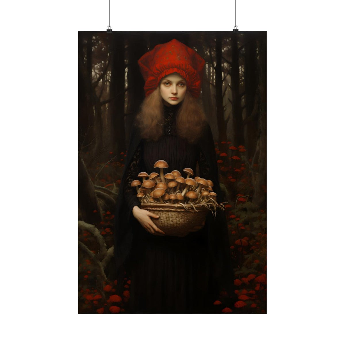 Hedgewitch Mushroom Gatherer Art Print