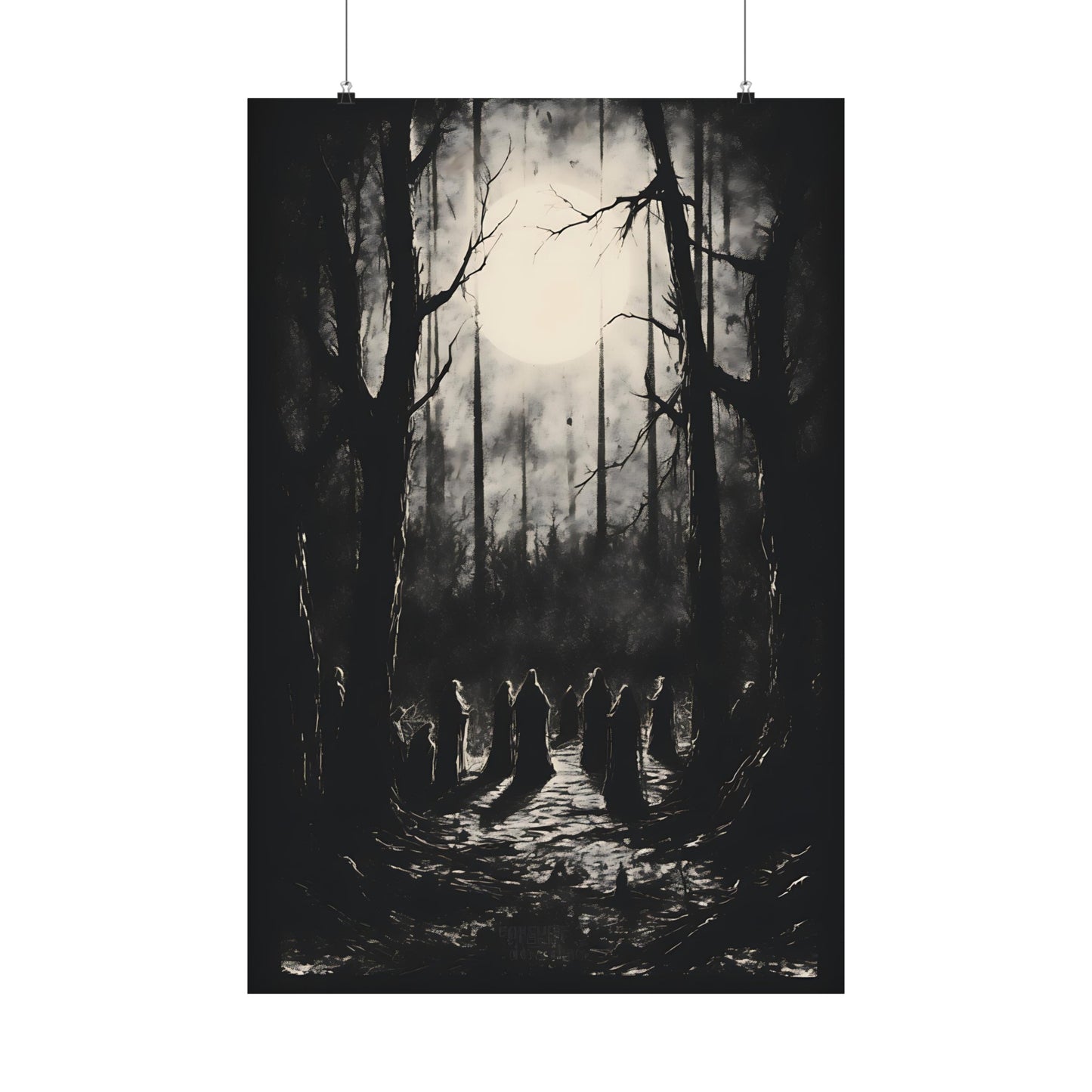Witch's Coven Woodcut Art Print