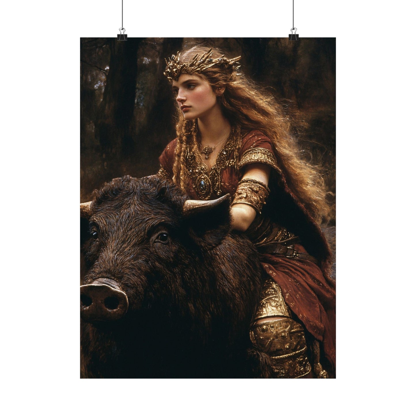 Freyja and Hildisvini Art Print
