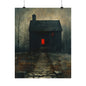 Red Door Haunted House Art Print