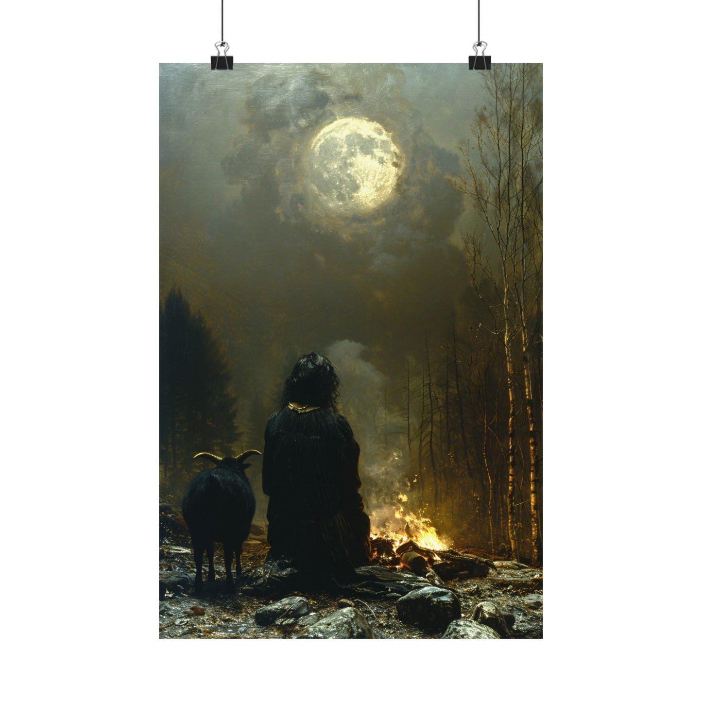 Black Magic Bonfire Art Print