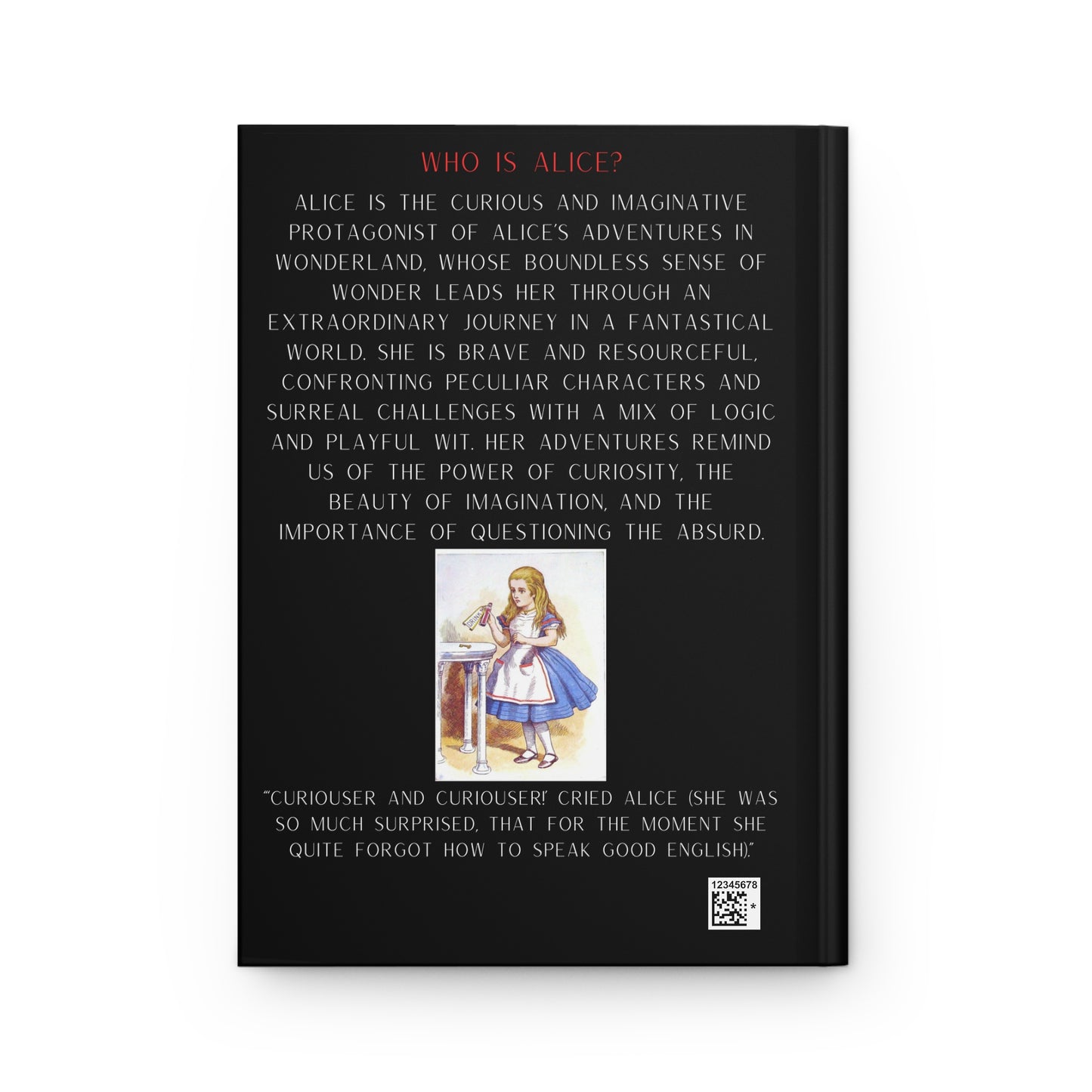 Alice in Wonderland Hardcover Journal