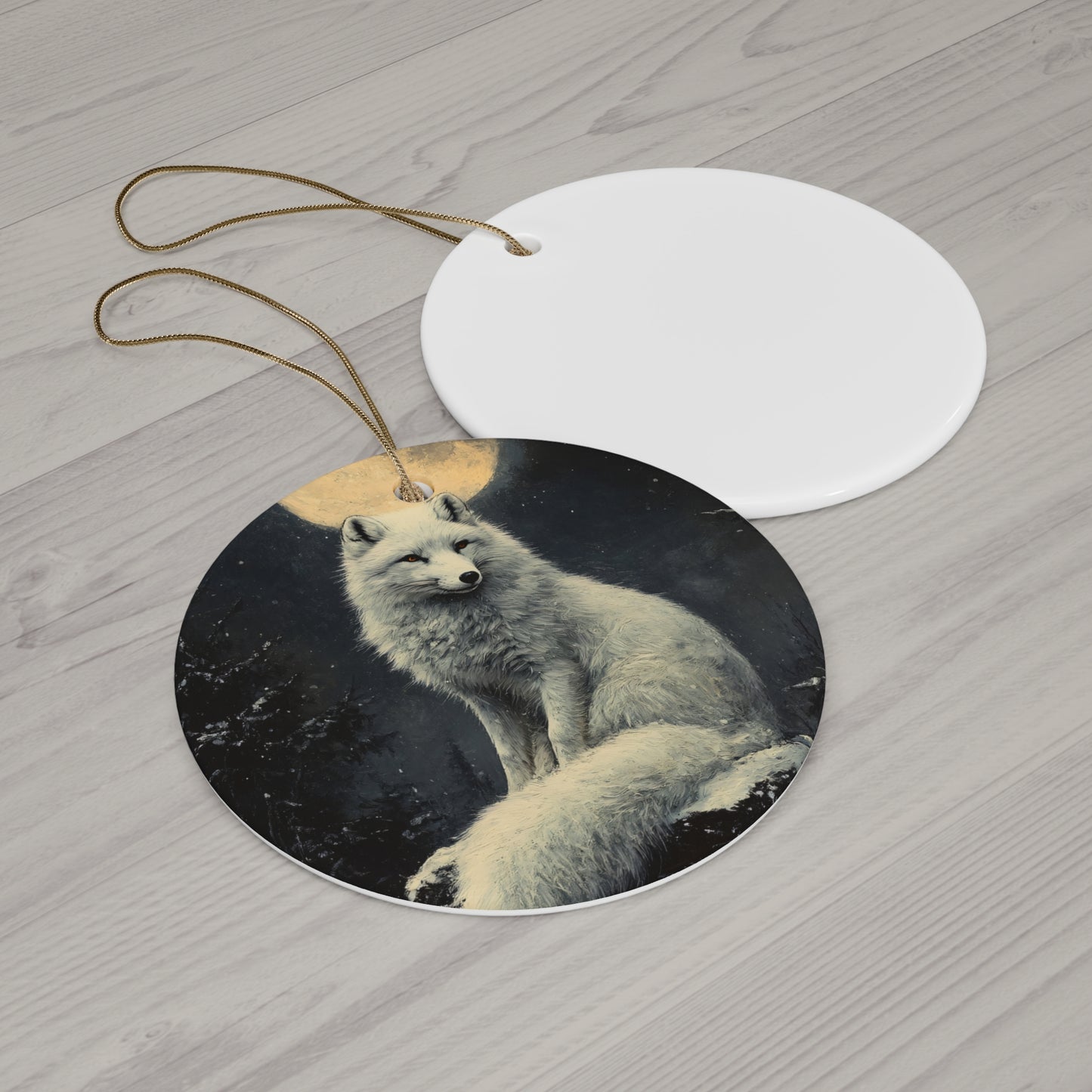 Arctic Fox Christmas Ornament