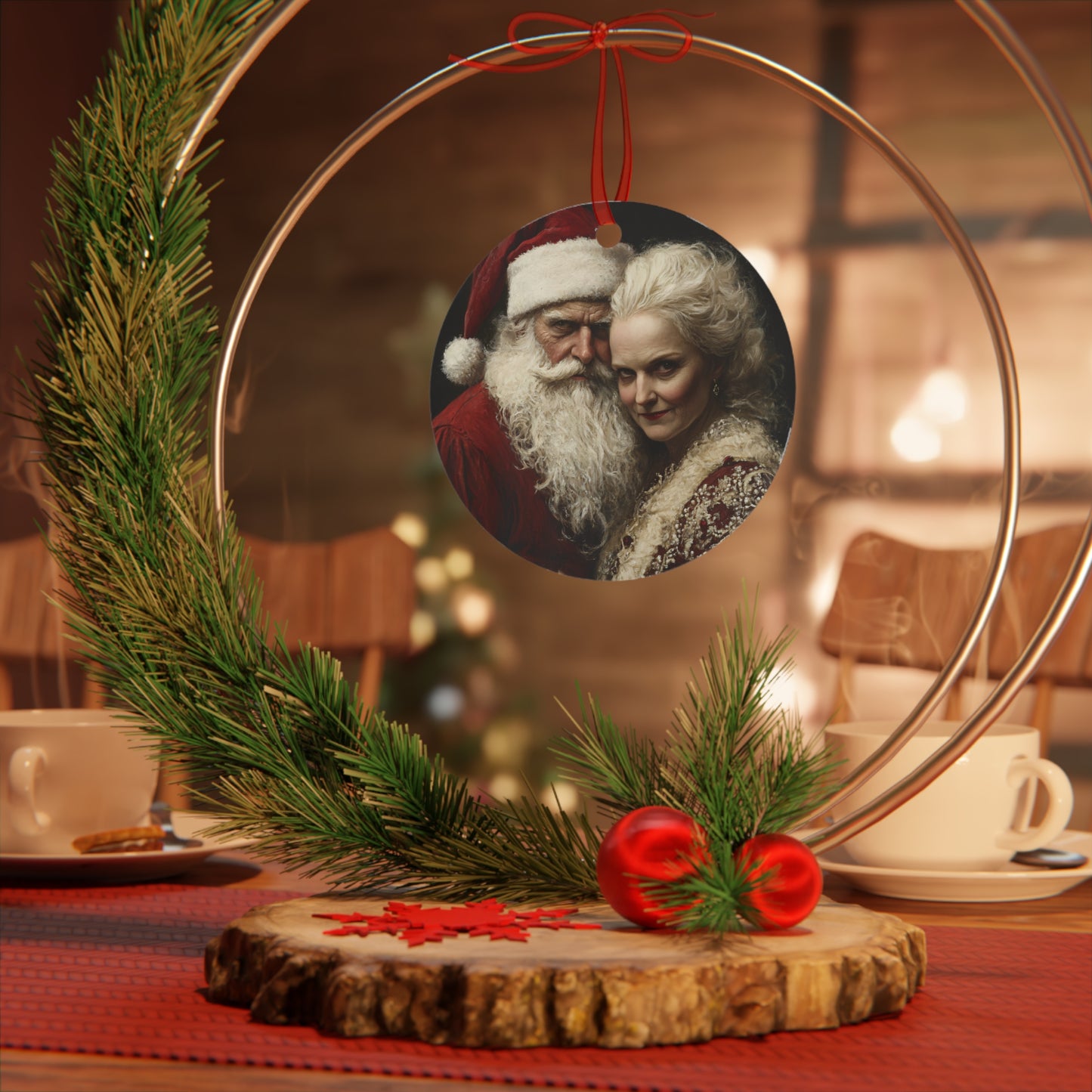 Mr & Mrs Claus Christmas Ornament