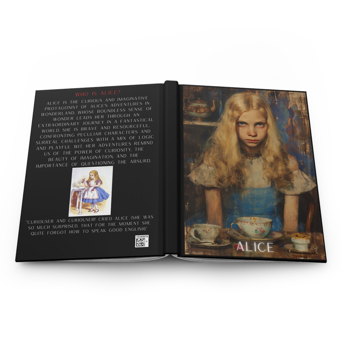 Alice in Wonderland Hardcover Journal