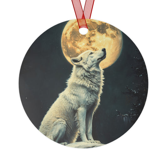 Arctic Wolf Christmas Ornament