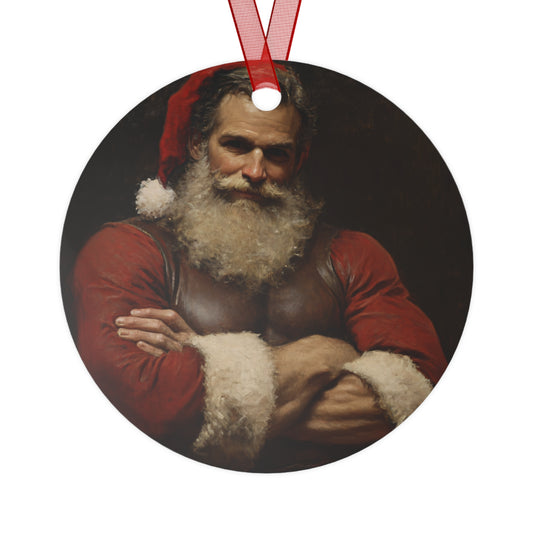 Hunky Santa Claus Christmas Ornament