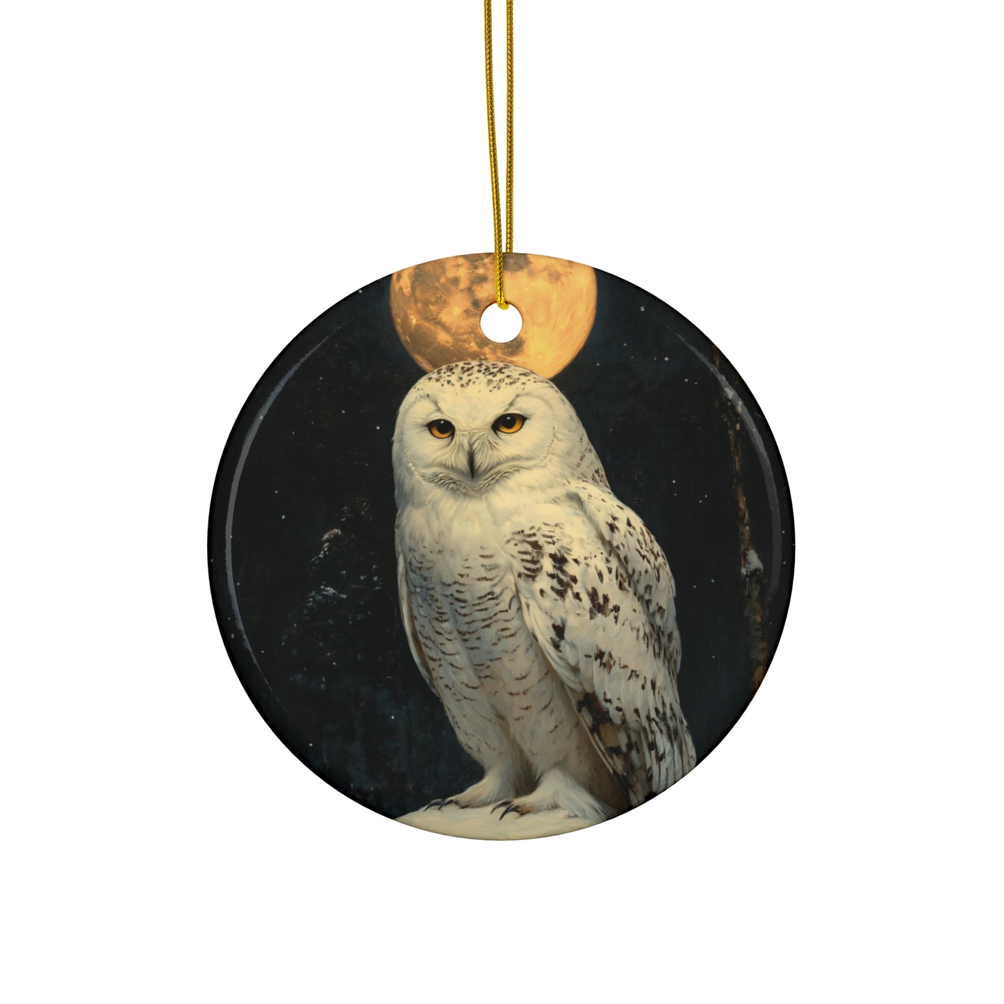 Snowy Owl Christmas Ornament