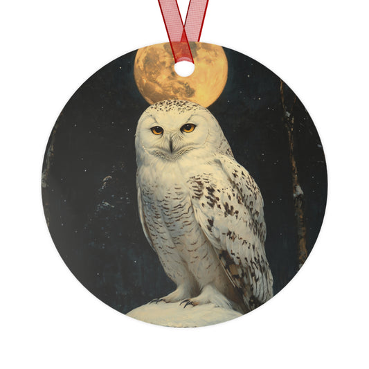 Snowy Owl Christmas Ornament