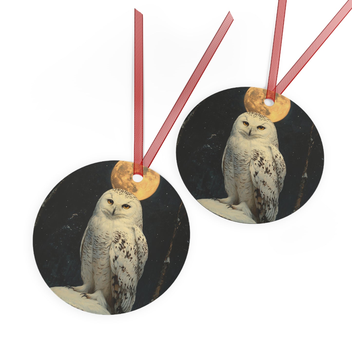 Snowy Owl Christmas Ornament