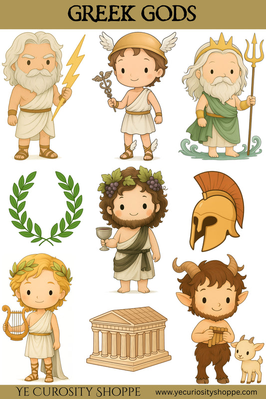 Greek God Chibi Stickers