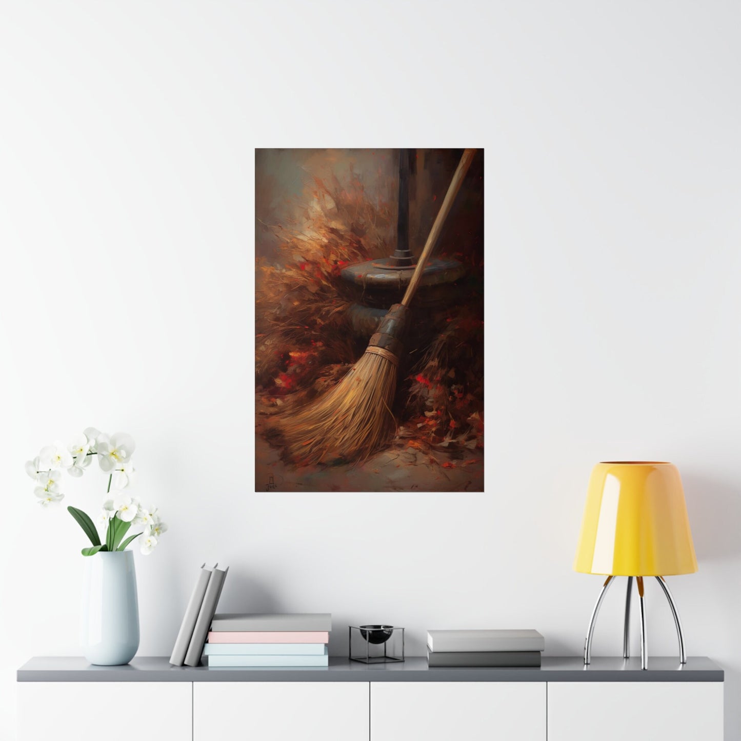 Witch's Broomstick Art Print