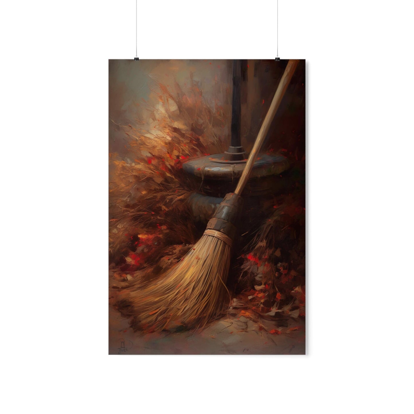 Witch's Broomstick Art Print