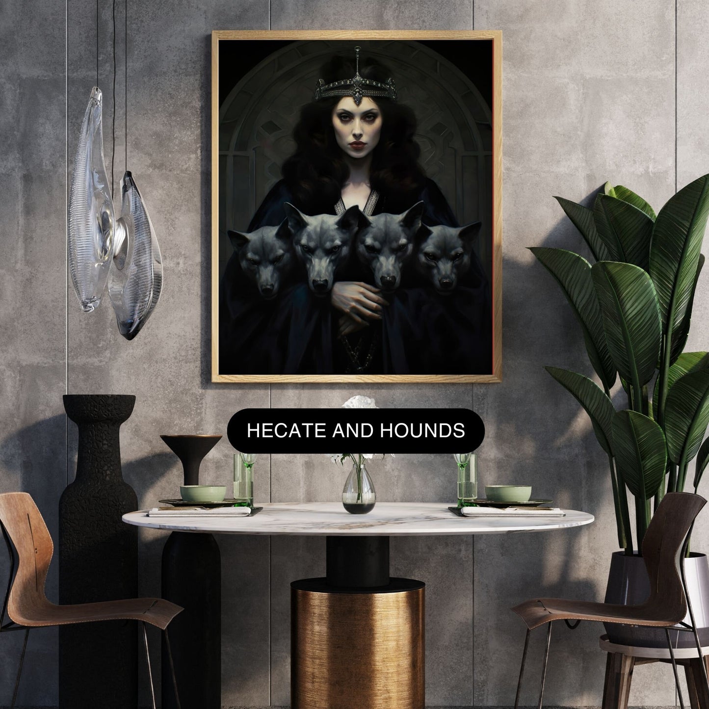 Hecate and Hounds Art Print