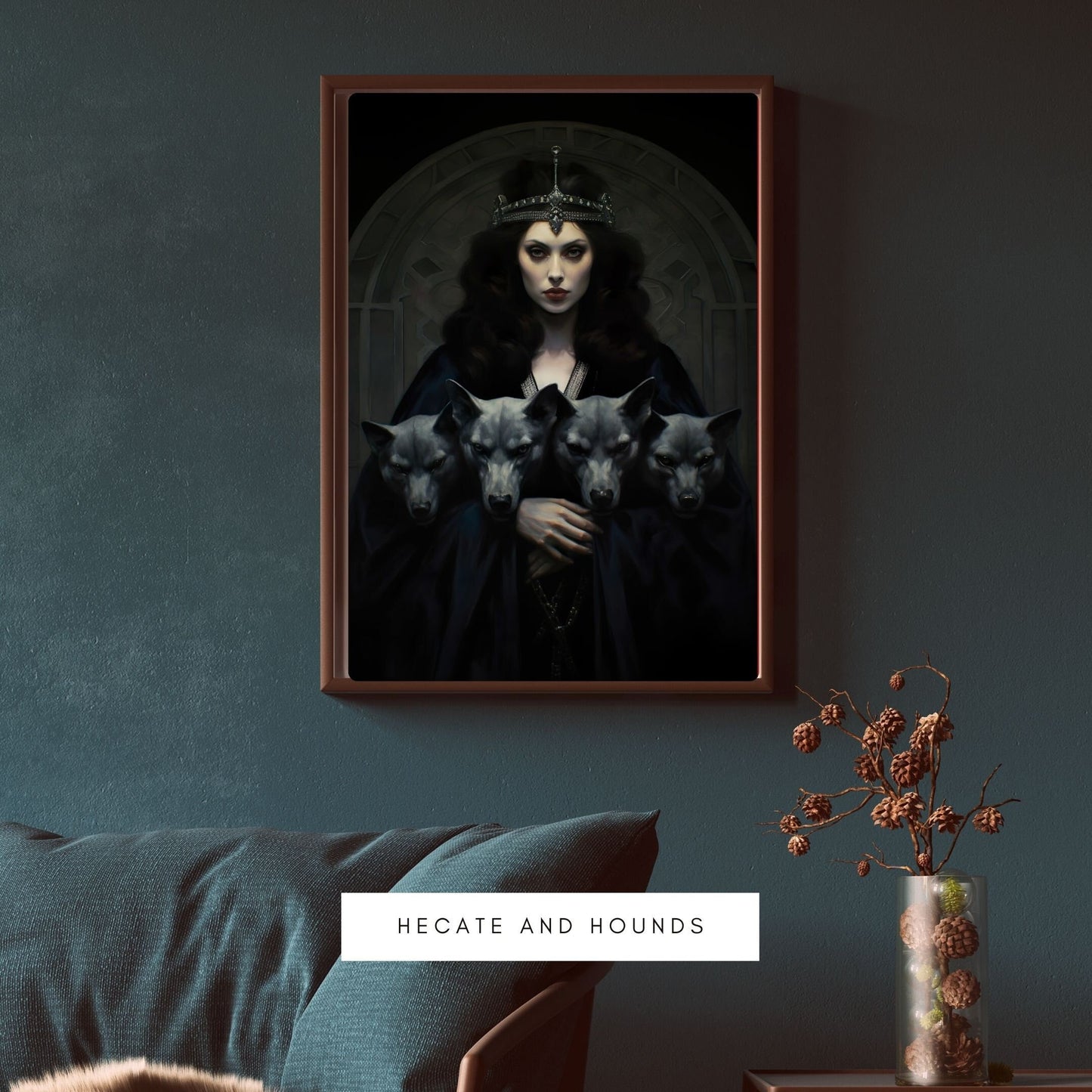 Hecate and Hounds Art Print