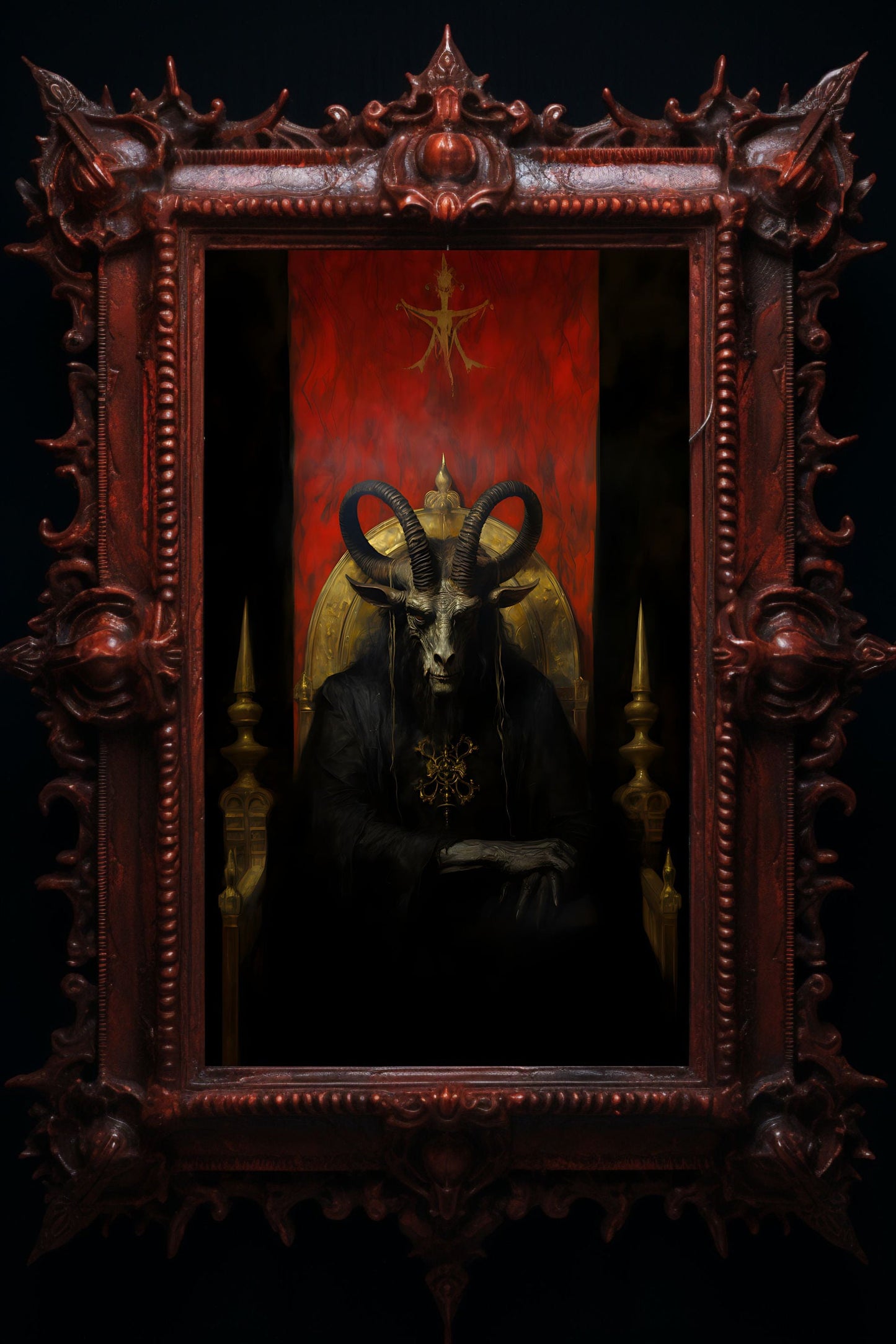 Baphomet Enthroned Art Print