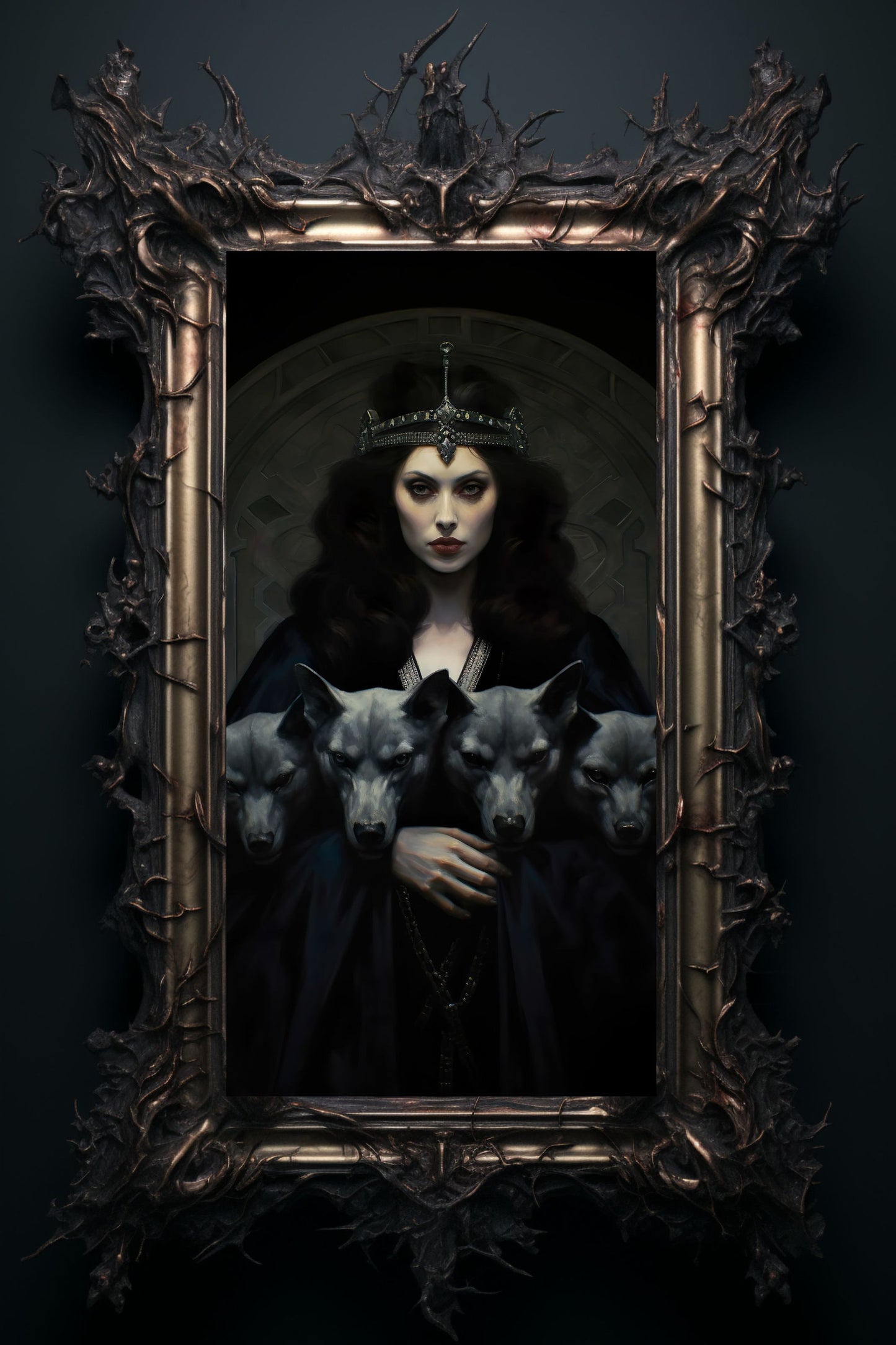 Hecate and Hounds Art Print