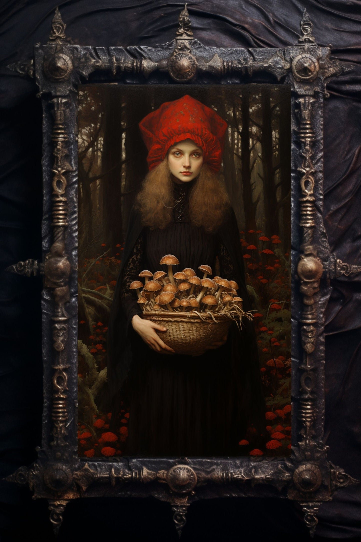 Hedgewitch Mushroom Gatherer Art Print