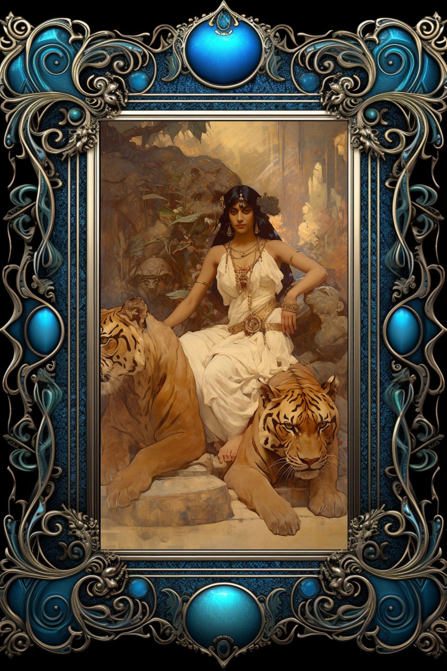 Lady Durga Hindu Art Print