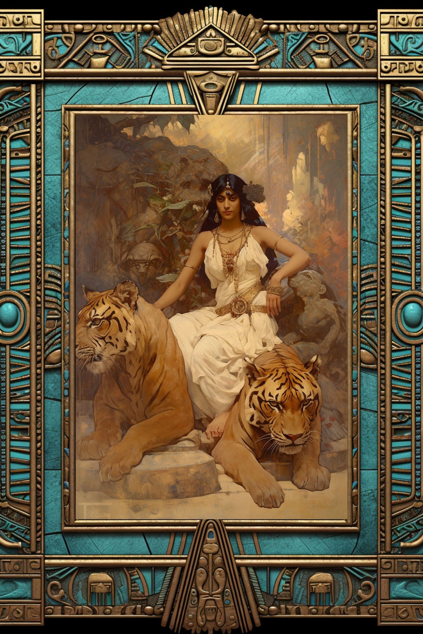 Lady Durga Hindu Art Print