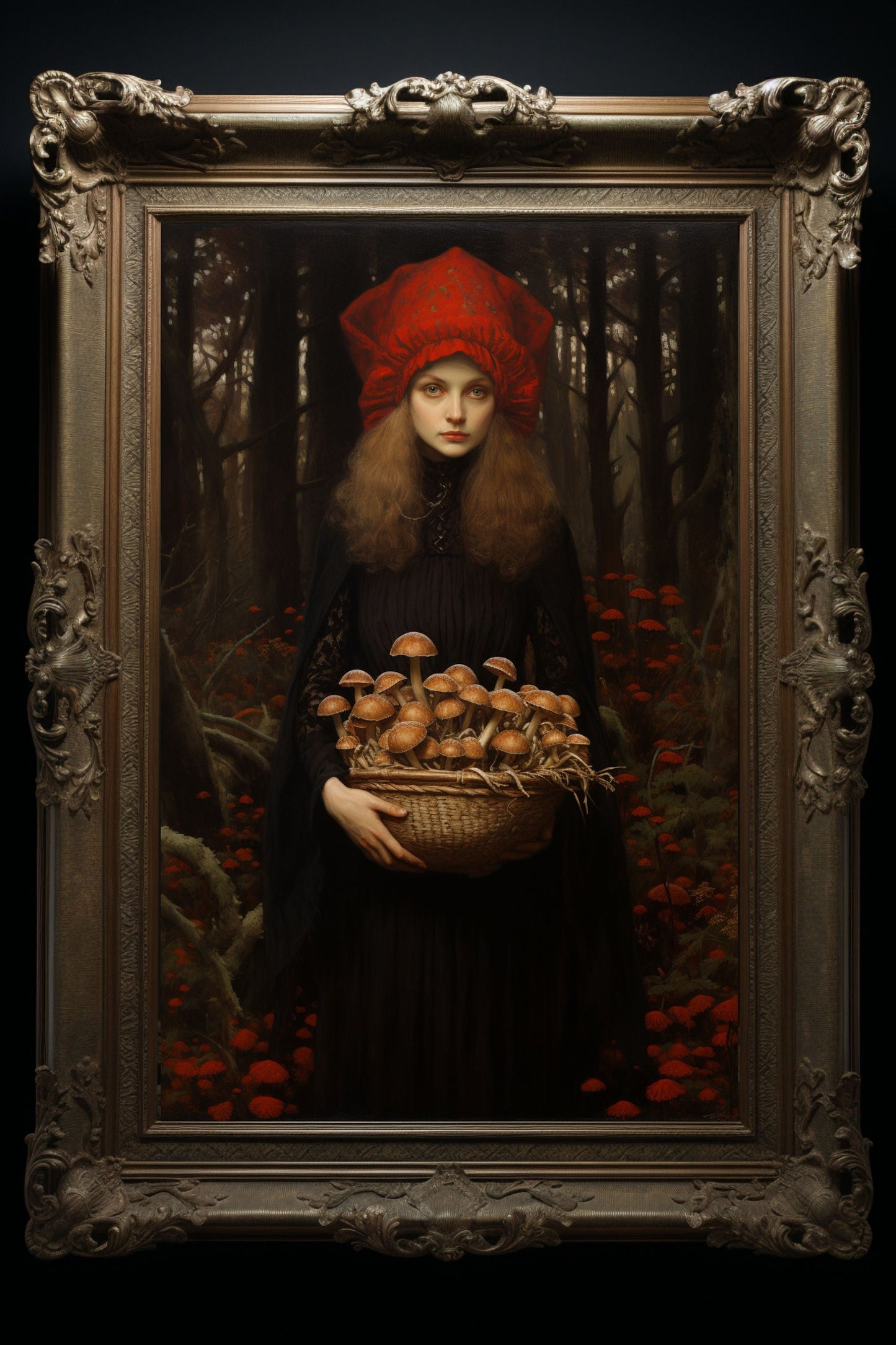 Hedgewitch Mushroom Gatherer Art Print